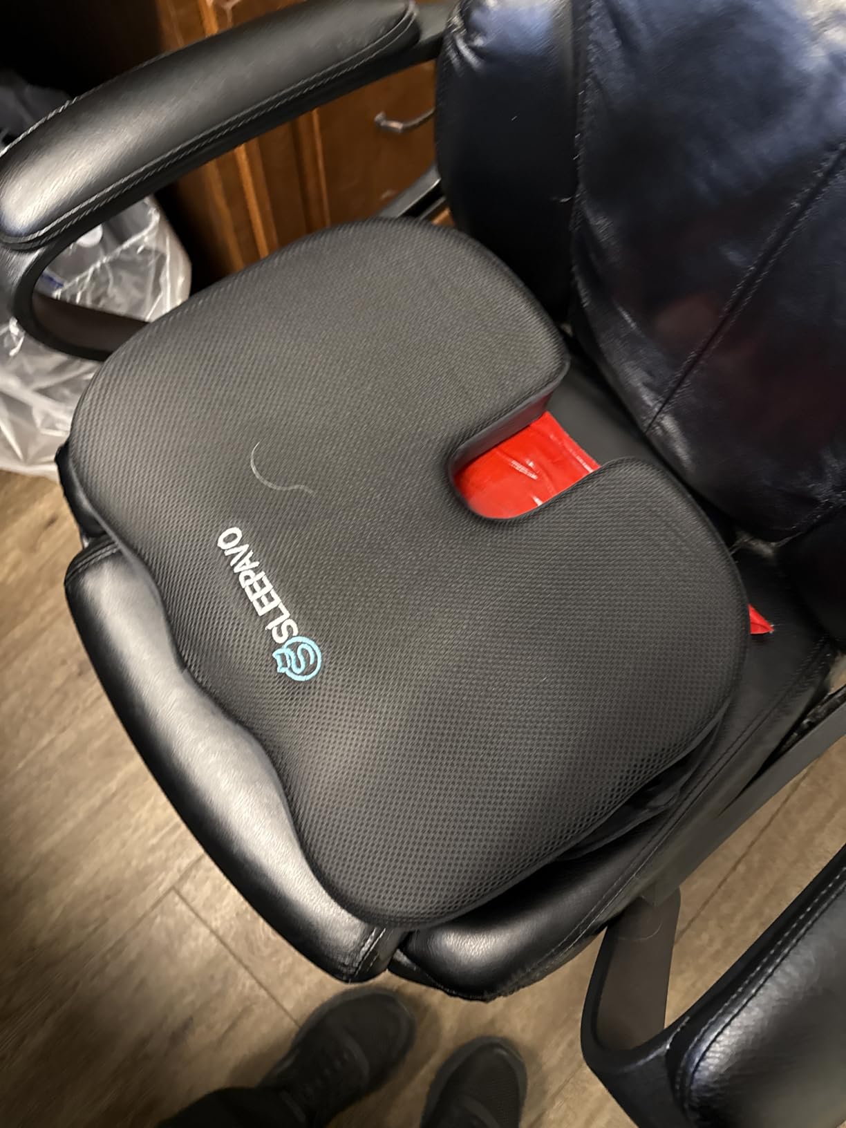 Sleepavo Office Chair Cushion - Seat Cushion for Tailbone Pain Relief - Butt Pillow for Coccyx, Sciatica, and Lower Back Pain - Orthopedic Chair Pad for Lumbar Support in Office Desk, Car, Airplane customer photo 1