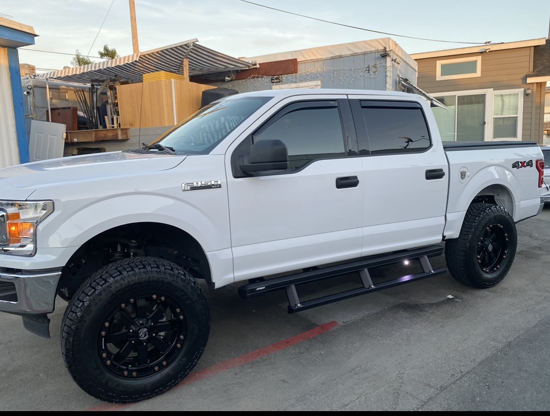 ARIES 3048321 ActionTrac 83-Inch Retractable Powered Running Boards fits 2017 2024 F150 F250 F350 F450 F550 SuperDuty Crew Cab Pickup customer photo 1