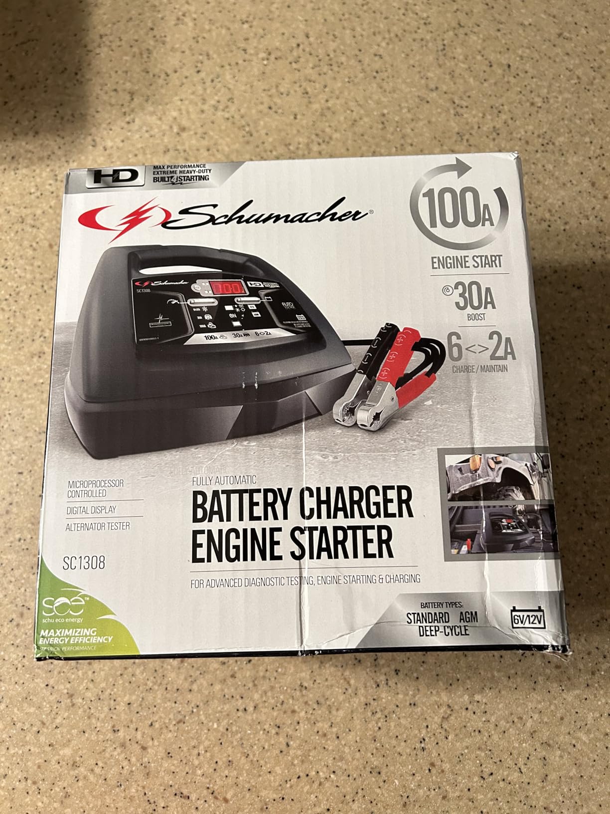 Schumacher Electric 6A Car Battery Charger and 100A Engine Starter, 5-in-1 Solution, Maintainer, 30A Boost, for 6V/12V Power Sport, Automotive, and Marine Batteries, SC1281 customer photo 2