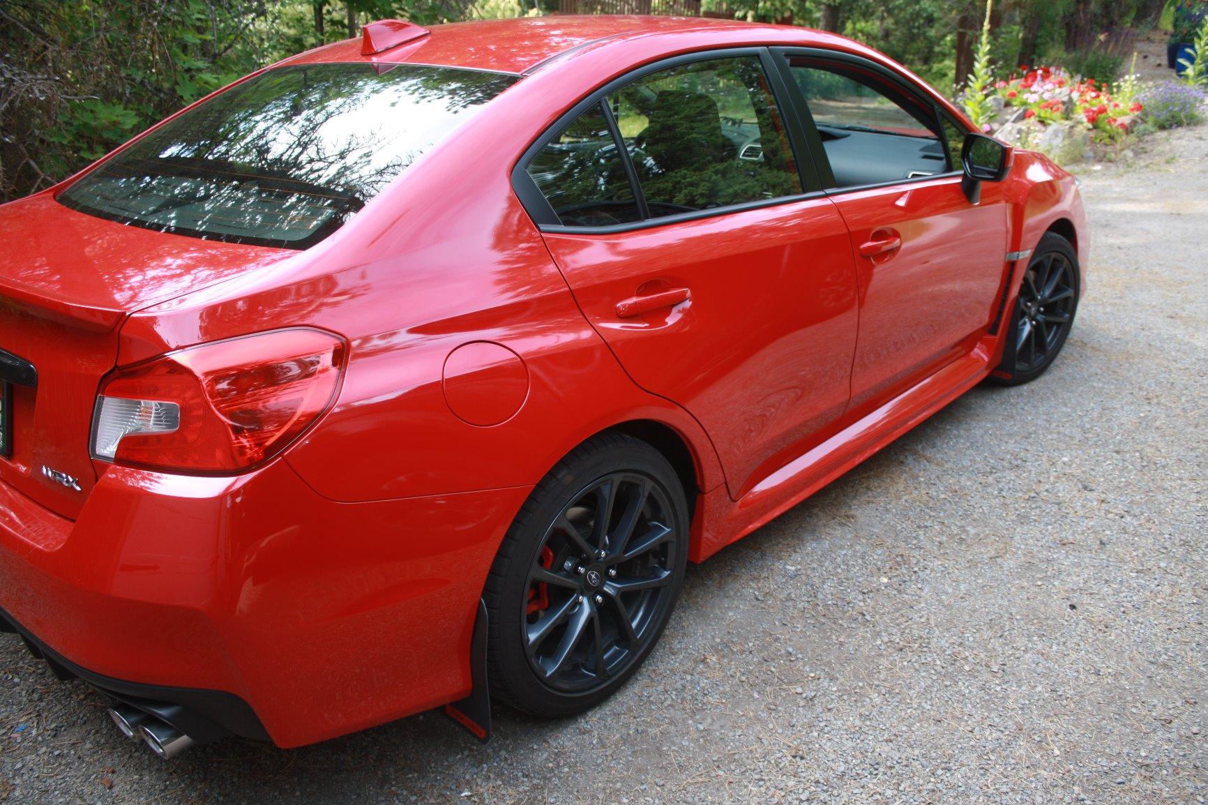 REK GEN Rally Mud Flaps with Red Logo Compatible with 2015-2021 Subaru WRX/STI - Mounting Hardware & Instructions Included customer photo 1