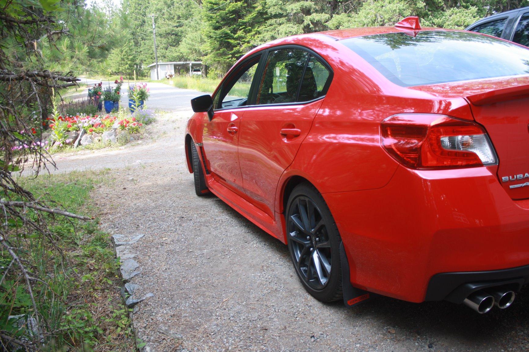 REK GEN Rally Mud Flaps with Red Logo Compatible with 2015-2021 Subaru WRX/STI - Mounting Hardware & Instructions Included customer photo 2
