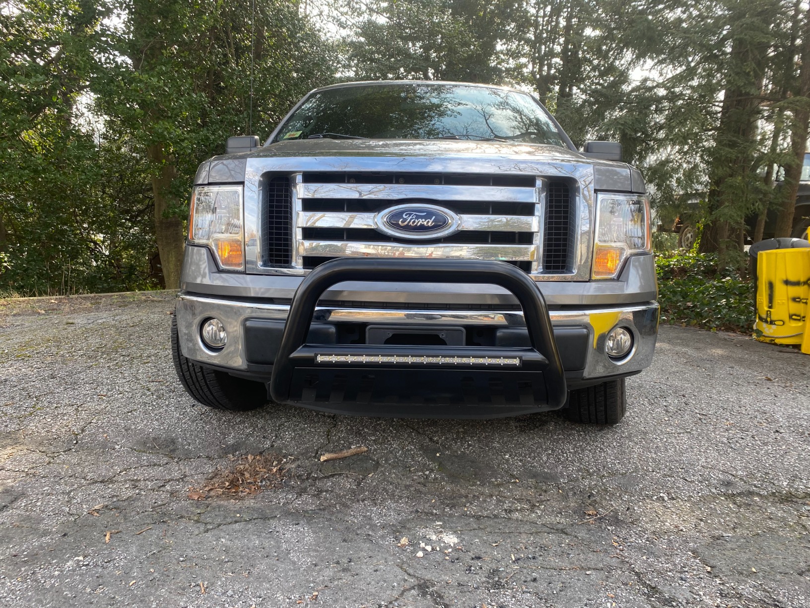 AUTOSAVER88 Bull Bar with LED Light Bar Compatible for 2004-2023 Ford F-150 F150 3 Inch Tubing Front Grille Brush Push Bumper Guard Include Skid Plate Light Mount Black customer photo 1