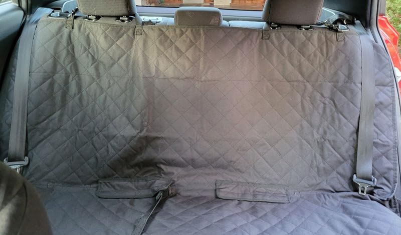Bench Car Seat Cover Protector - Waterproof, Heavy-Duty and Nonslip Pet Car Seat Cover for Dogs with Universal Size Fits for Vehicles, Trucks & SUVs(Black) customer photo 2