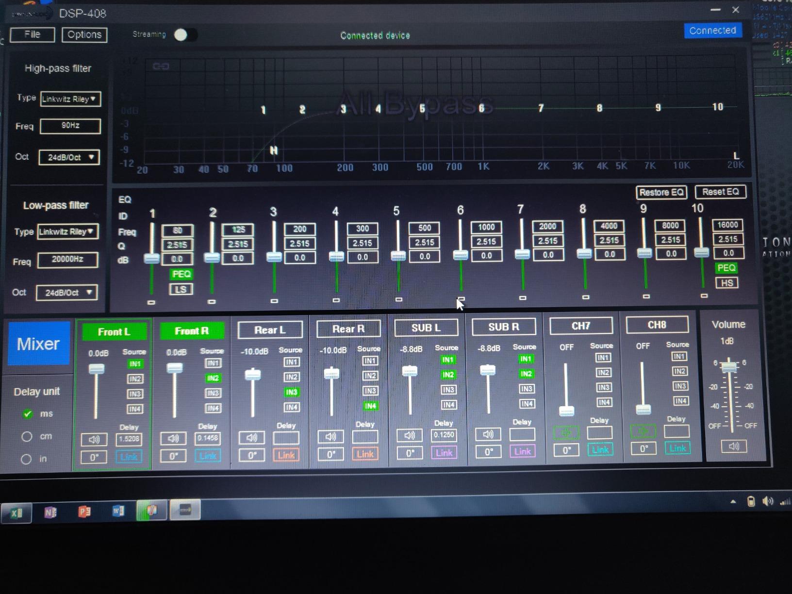 Dayton Audio DSP-408 4 Input 8 Output DSP Digital Signal Processor with Built in EQ Crossovers, Time Alignment, and in-Put/Output Mixing for Home and car Audio customer photo 2