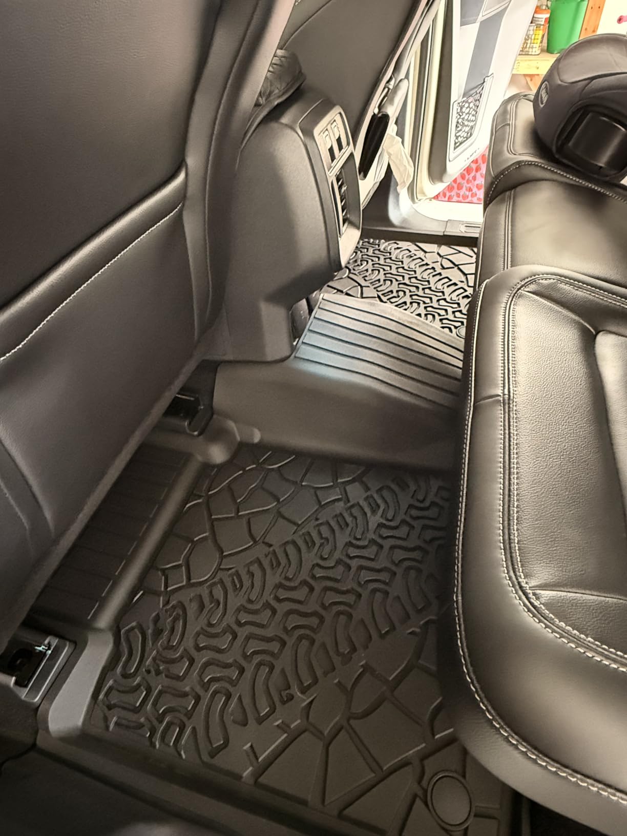 3W Floor Mats for Ford F-150 2015-2025 2026 & F150 Lightning 2022-2025 SuperCrew (w/o Fold Flat Storage), TPE All Weather Custom Fit, Front & Rear 3PCS | Heavy Duty, Easy Clean - Black customer photo 1