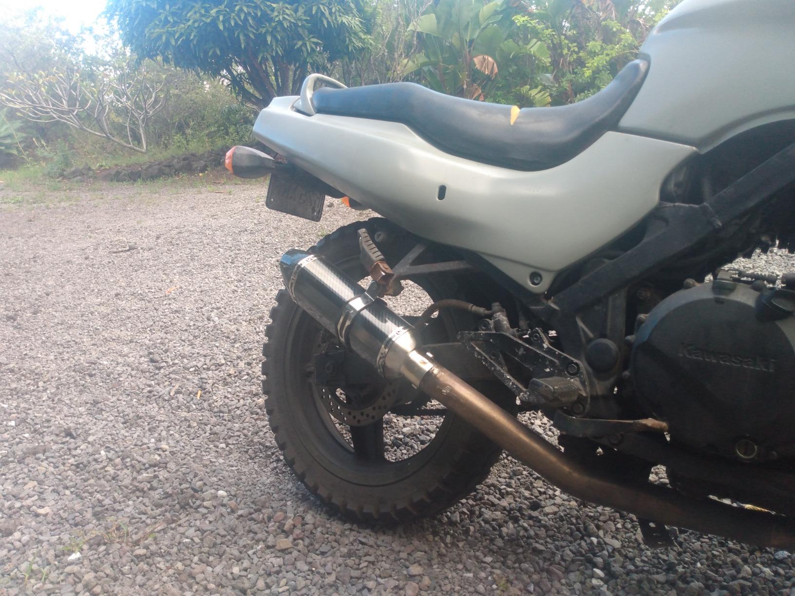 JFG RACING Slip On Exhaust Motorcycle Muffler Pit Dirt Bike Exhaust ATV Muffler, 1.5-2