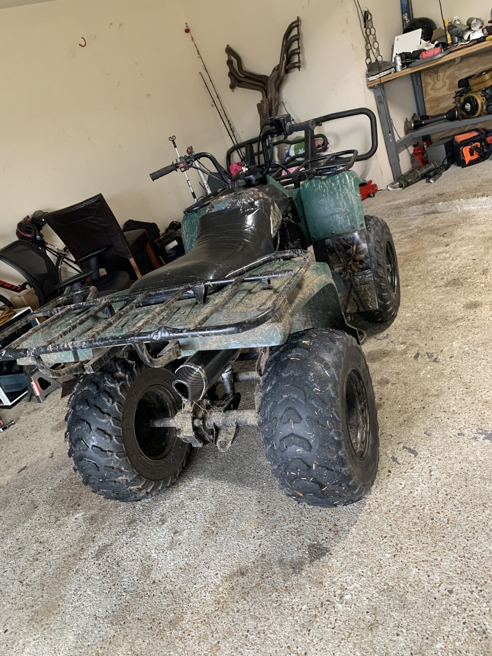 JFG RACING Slip On Exhaust Motorcycle Muffler Pit Dirt Bike Exhaust ATV Muffler, 1.5-2