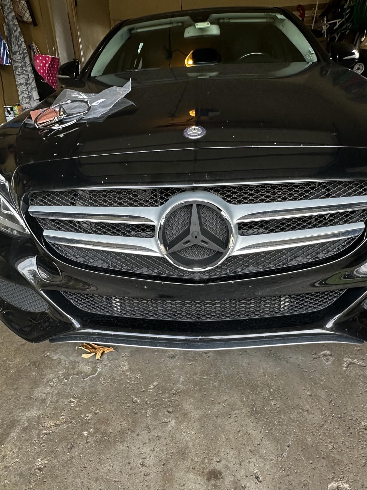 MERCEDES BENZ W205 C CLASS GRILLE GRILL STAR LOGO C300 W/O DIS 2015-UP GENUINE customer photo 1