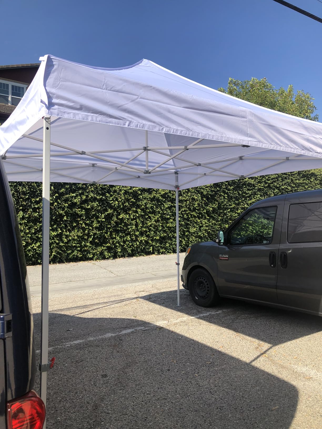 Eurmax USA 10 x 10 Pop up Canopy Commercial Tent Outdoor Party Canopies with 4 Removable Zippered Sidewalls and Roller Bag Bonus 4 Canopy Sand Bags & 24 Squre Ft Extended Awning(White) customer photo 1