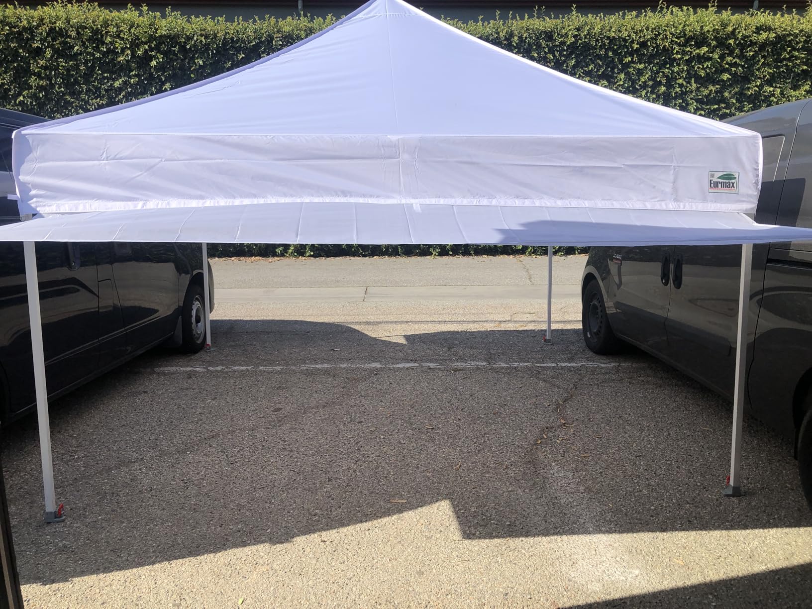 Eurmax USA 10 x 10 Pop up Canopy Commercial Tent Outdoor Party Canopies with 4 Removable Zippered Sidewalls and Roller Bag Bonus 4 Canopy Sand Bags & 24 Squre Ft Extended Awning(White) customer photo 2