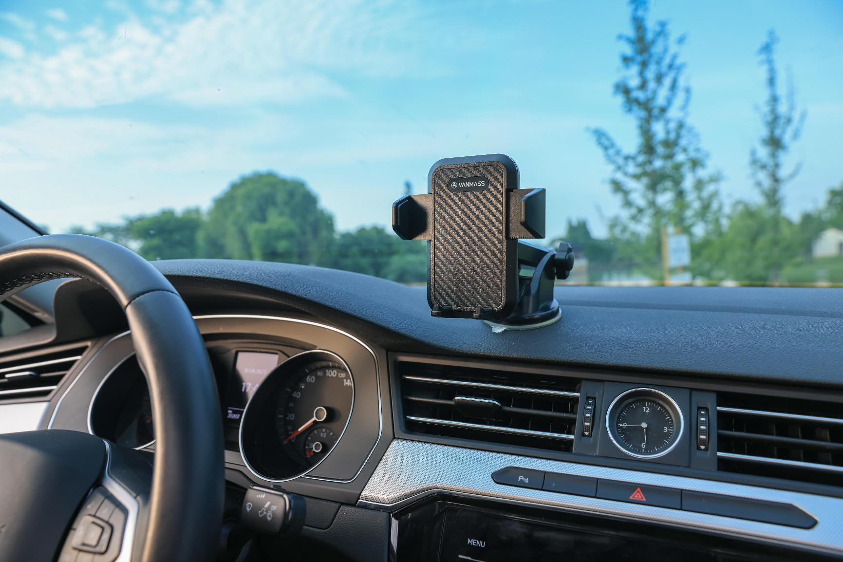 VANMASS Car Phone Mount, 85+LBS Strongest Suction & Military-Grade Ultimate Car Phone Mount, Cell Phone Holder for Dash Windshield Vent for iPhone Automobile Accessory Kits, Ink Black customer photo 1