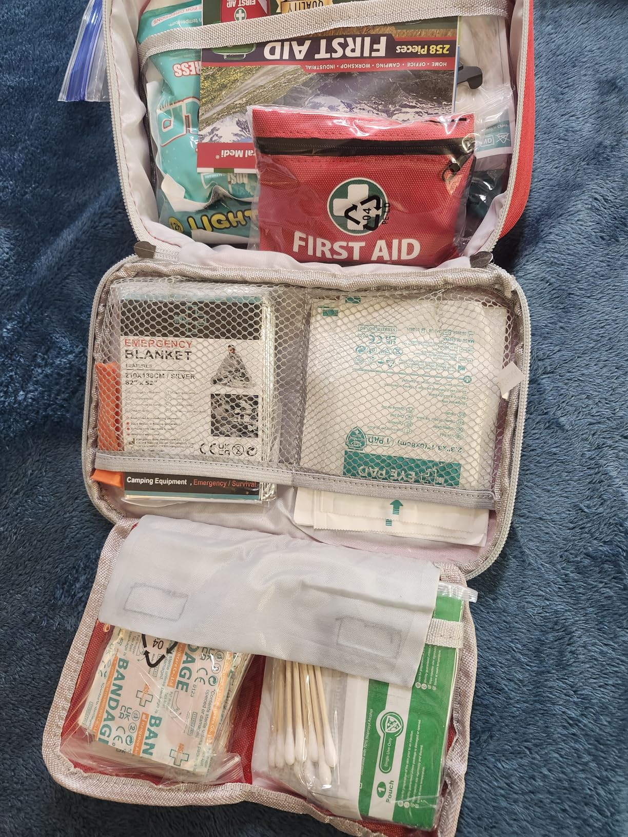 General Medi 2-in-1 First Aid Kit (215 Piece Set) + 43 Piece Mini First Aid Kit - Includes Ice Pack, Moleskin Pad and Emergency Blanket for Travel, Home, Office, Car, Workplace customer photo 1