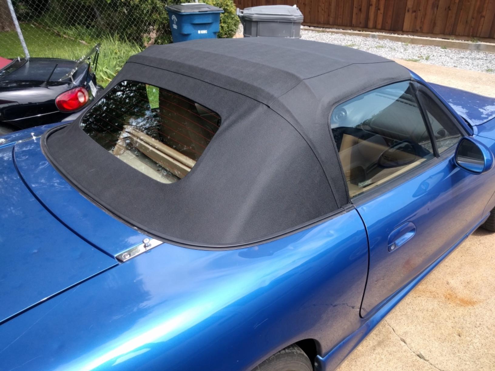 Compatible With Mazda Miata Convertible Top 1990-2005 One-Piece Non-Zippered Heated Glass Window in Cabrio Vinyl (Black) customer photo 1