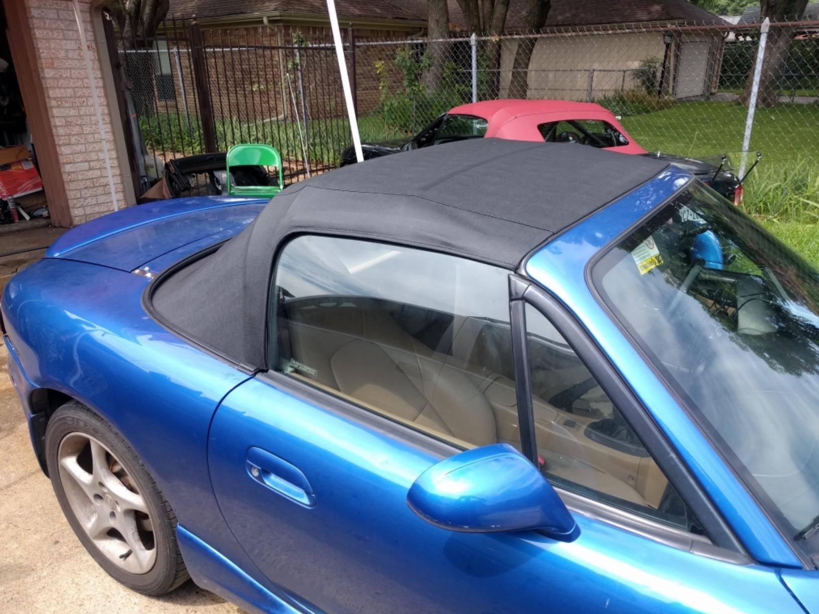Compatible With Mazda Miata Convertible Top 1990-2005 One-Piece Non-Zippered Heated Glass Window in Cabrio Vinyl (Black) customer photo 2
