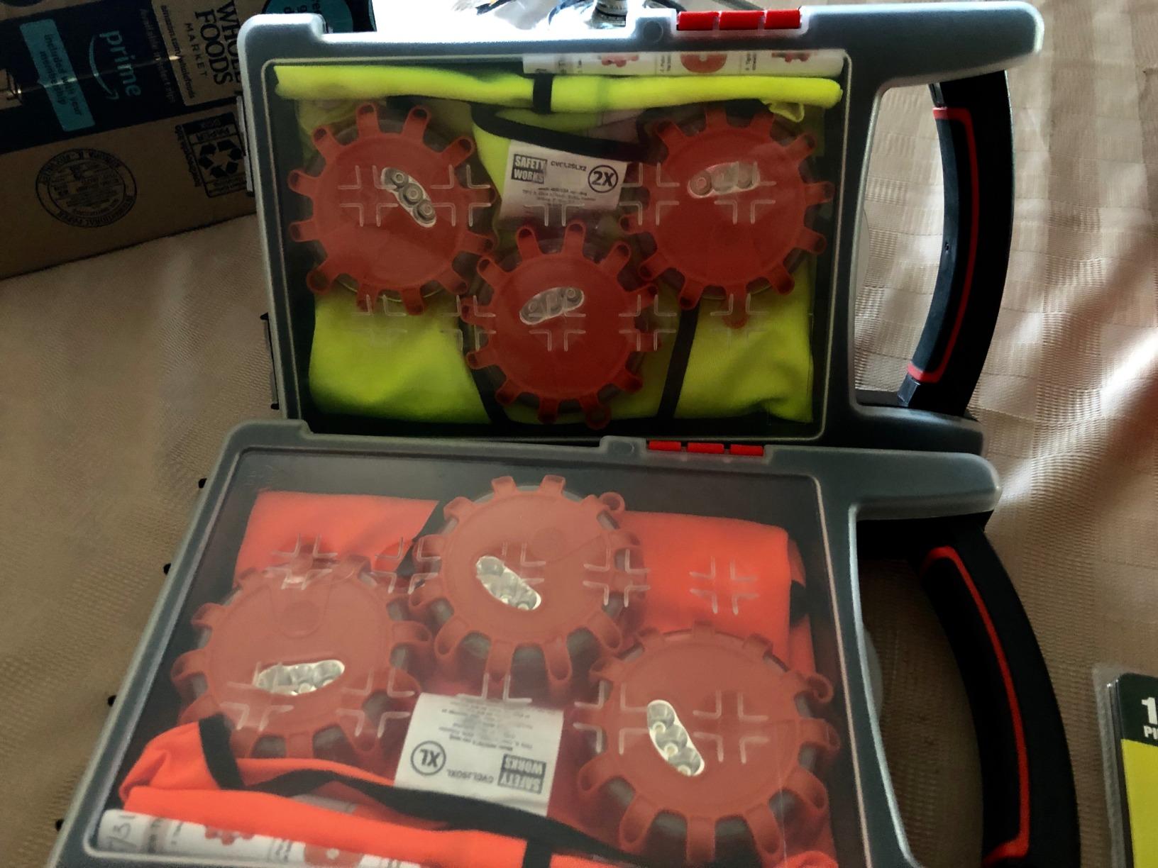 Tobfit 6 Pack LED Road Flares Emergency Lights Roadside Safety Beacon Disc Flashing Warning Flare Kit with Magnetic Base & Hook for Car Truck Boats | 9 Flash Modes (Batteries Not Included) customer photo 2