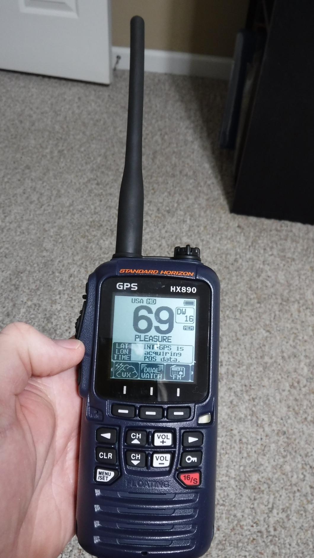 Standard Horizon HX890 Handheld VHF Navy Blue - Floating 6 Watt Class H DSC Two Way Radio with GPS customer photo 1