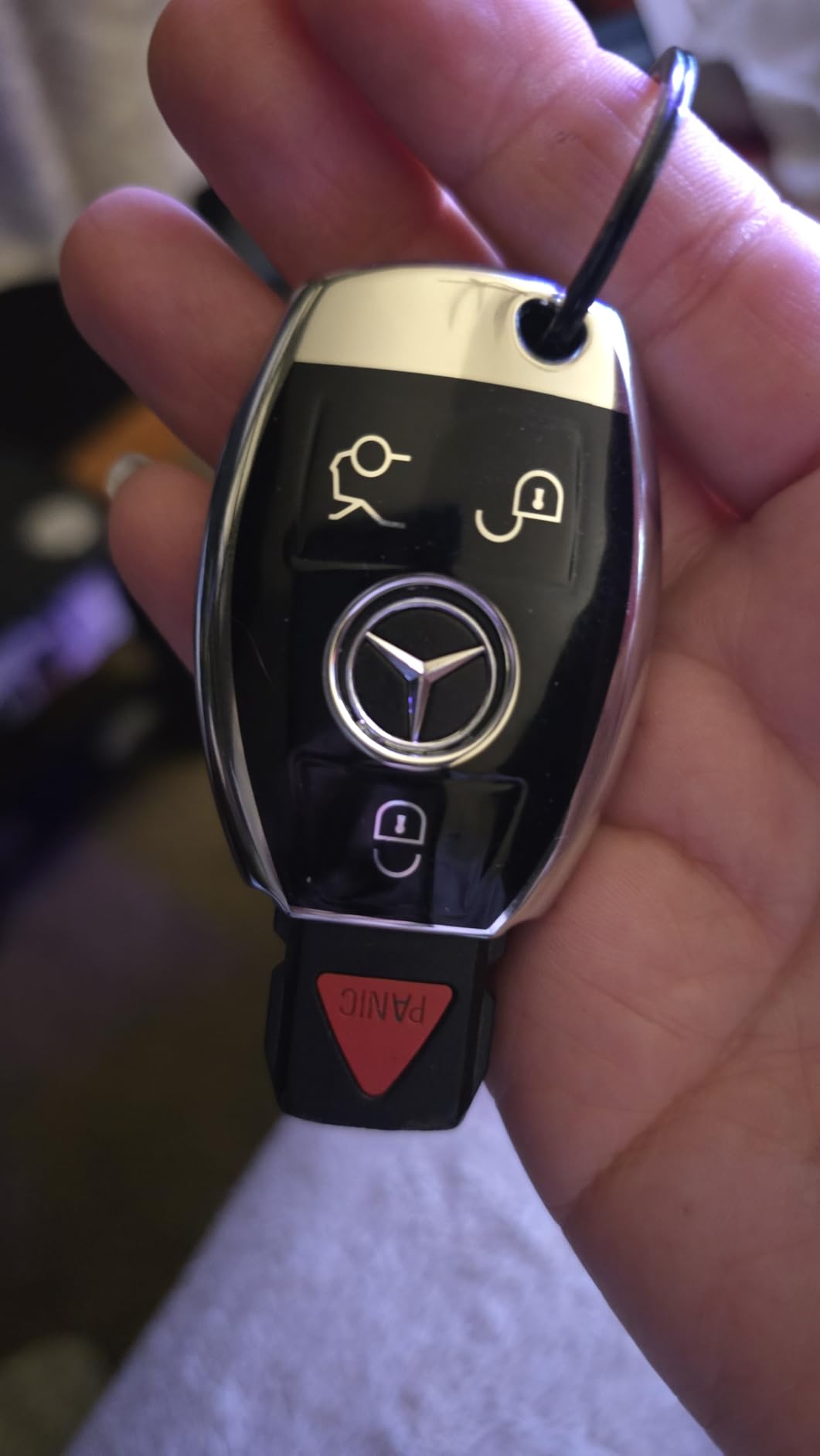 Intermerge for Mercedes Benz Key Fob Cover, Premium Soft TPU Key Case Cover Compatible with Mercedes Benz C E S M CLS CLK G Class Keyless Smart Key Fob customer photo 1