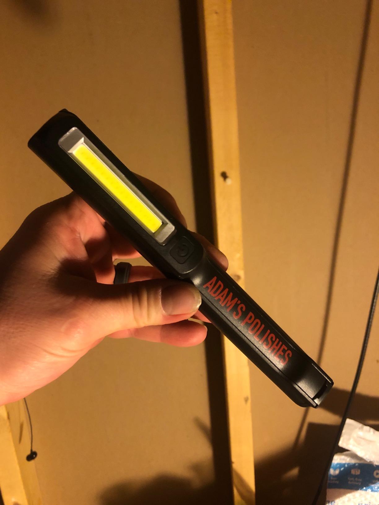 Adam's Polishes Swirl Finder Flashlight - Ultra Bright 170 Lumen Mini Light - Easily Spot Imperfections and Swirls customer photo 1