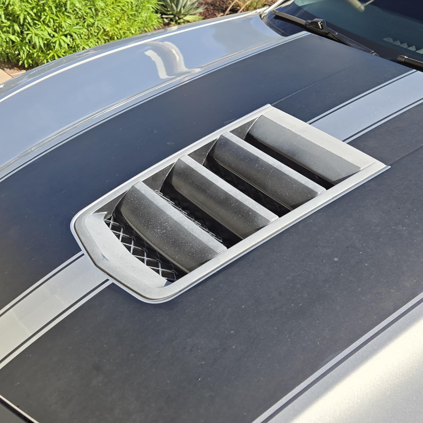 ECOTRIC Hood Scoop Vents Grille Compatible with 2014-2015 Chevrolet Camaro LS LT SS Z/28 ZL1 V8 V6 Replacement for 22828242 customer photo 2