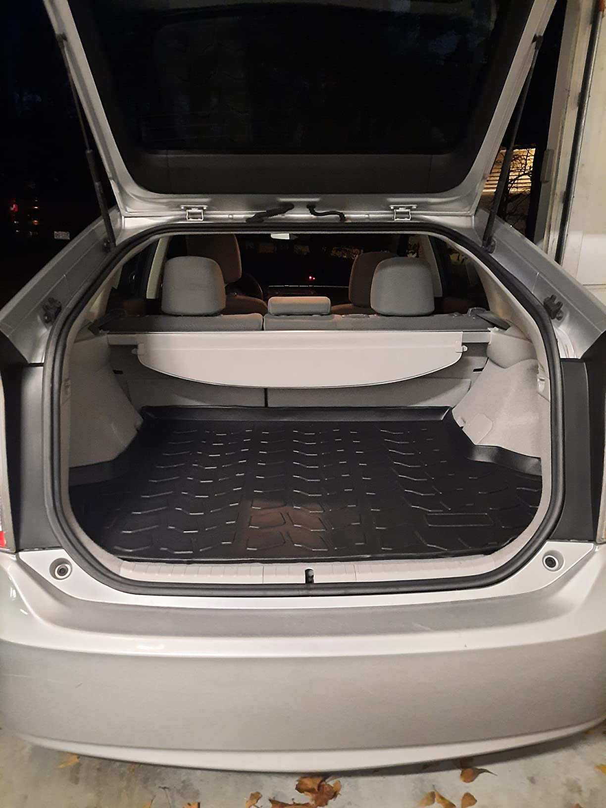 Cargo Liner - Trunk Mat for Toyota Prius 2010-2015 - Weather-Resistant Trunk Mats for Cars with Raised Lip - Non-Slip Car Trunk Mat Rubber - Easy to Install - Laser Pre-Cut Design customer photo 1