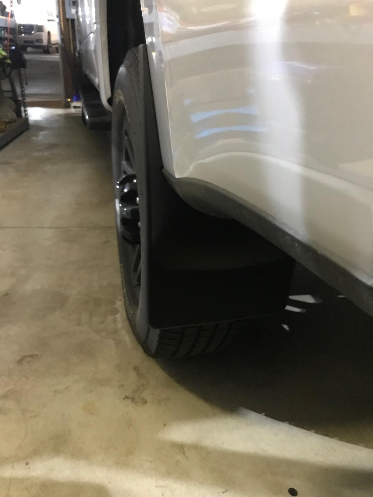 WeatherTech Custom No Drill Splash Guard MudFlaps for Ford Super Duty, Super Duty - Front & Rear Set (110065-120065), Black customer photo 1