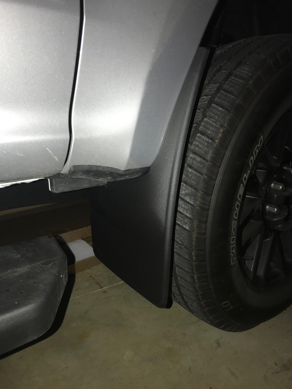 WeatherTech Custom No Drill Splash Guard MudFlaps for Ford Super Duty, Super Duty - Front & Rear Set (110065-120065), Black customer photo 2