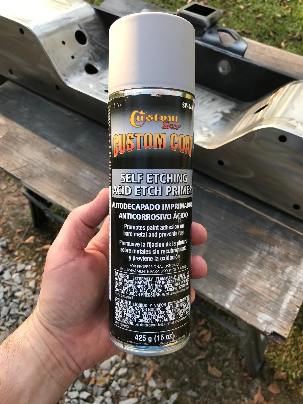 Custom Shop Self Etching Primer Spray - 12.9oz Gray Acid Etch Primer for Metal, Aluminum & Stainless Steel - Fast Drying Automotive Etching Primers, Pre Truck Bed Liner Primers for Bare Metal customer photo 1