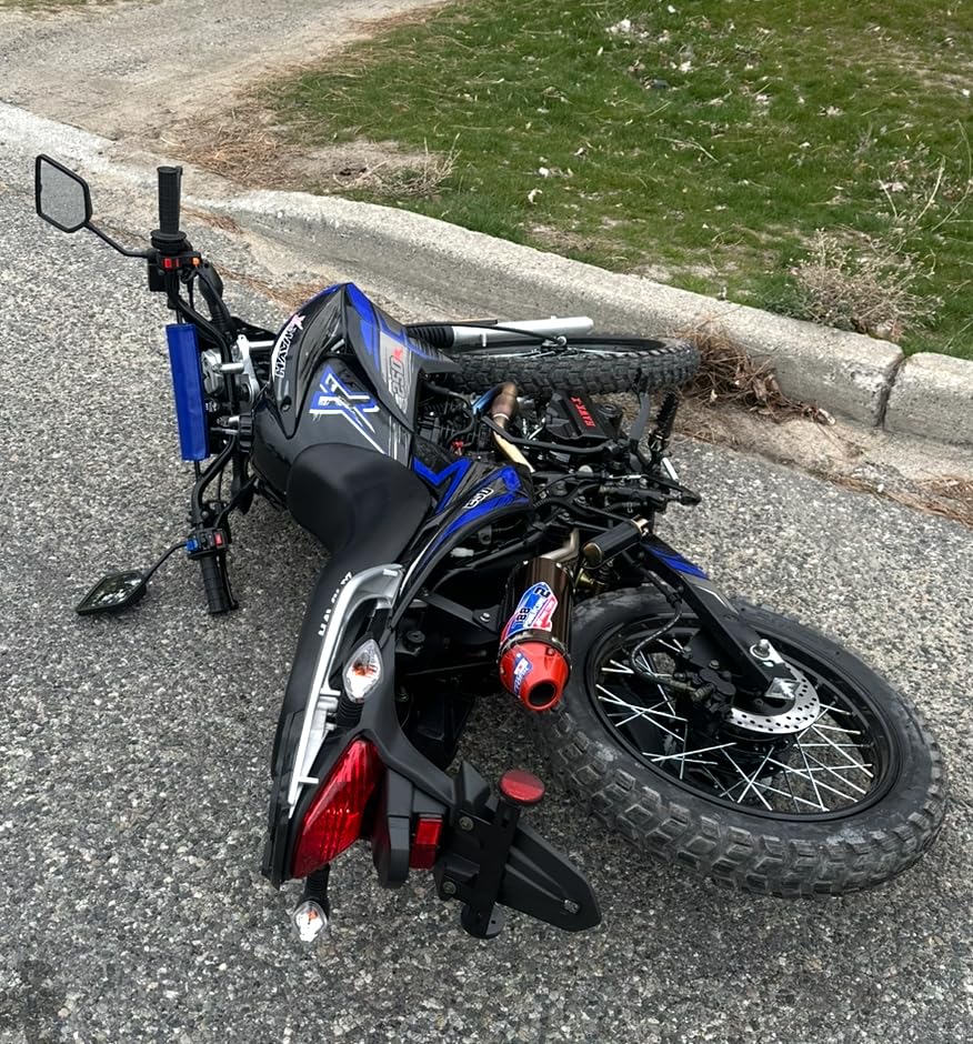 JFG RACING Full Slip On Exhaust Muffler - Complete Exhaust System For CRF230F 2003 2004 2005 2006 2007 2008 2009 2010 2011 2012 2013, Titanium customer photo 1