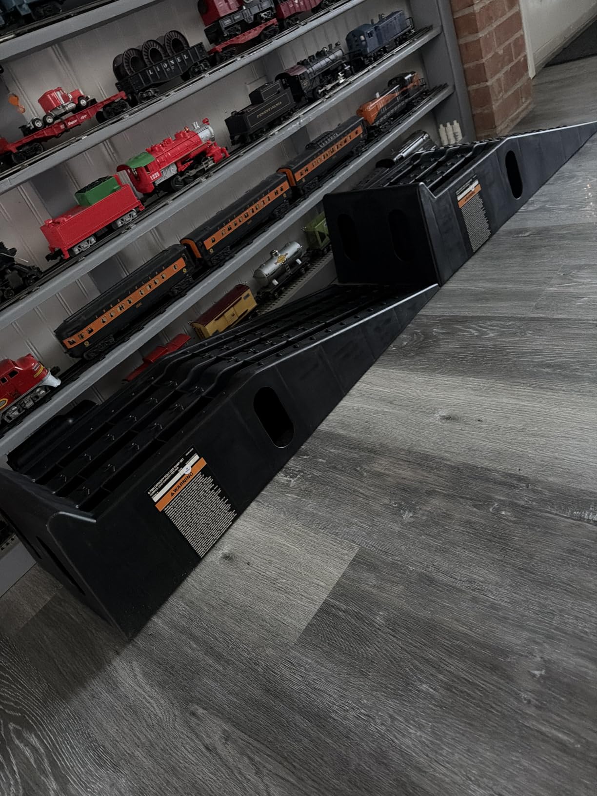 Ironton Poly Car Ramp Set, 12,000-Lb. GVW, 35.5in.L x 12in.W, 2-Pc. | High-impact construction, 6,000-lb. capacity per ramp, Non-skid tread, Rubber feet customer photo 2