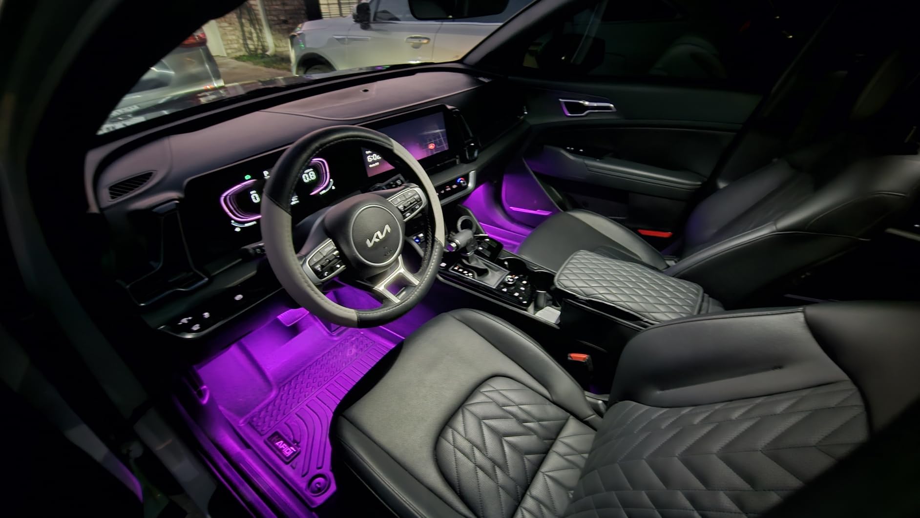 OPT7 Aura Pro Interior Car Lights with App & Remote Control, Multicolor Change, Music Sync Inside Ambient Lighting Kit, Car SUV Van Under Dash Decor, 12V Charger Adapter, 4PC Single Row LED Strip customer photo 2