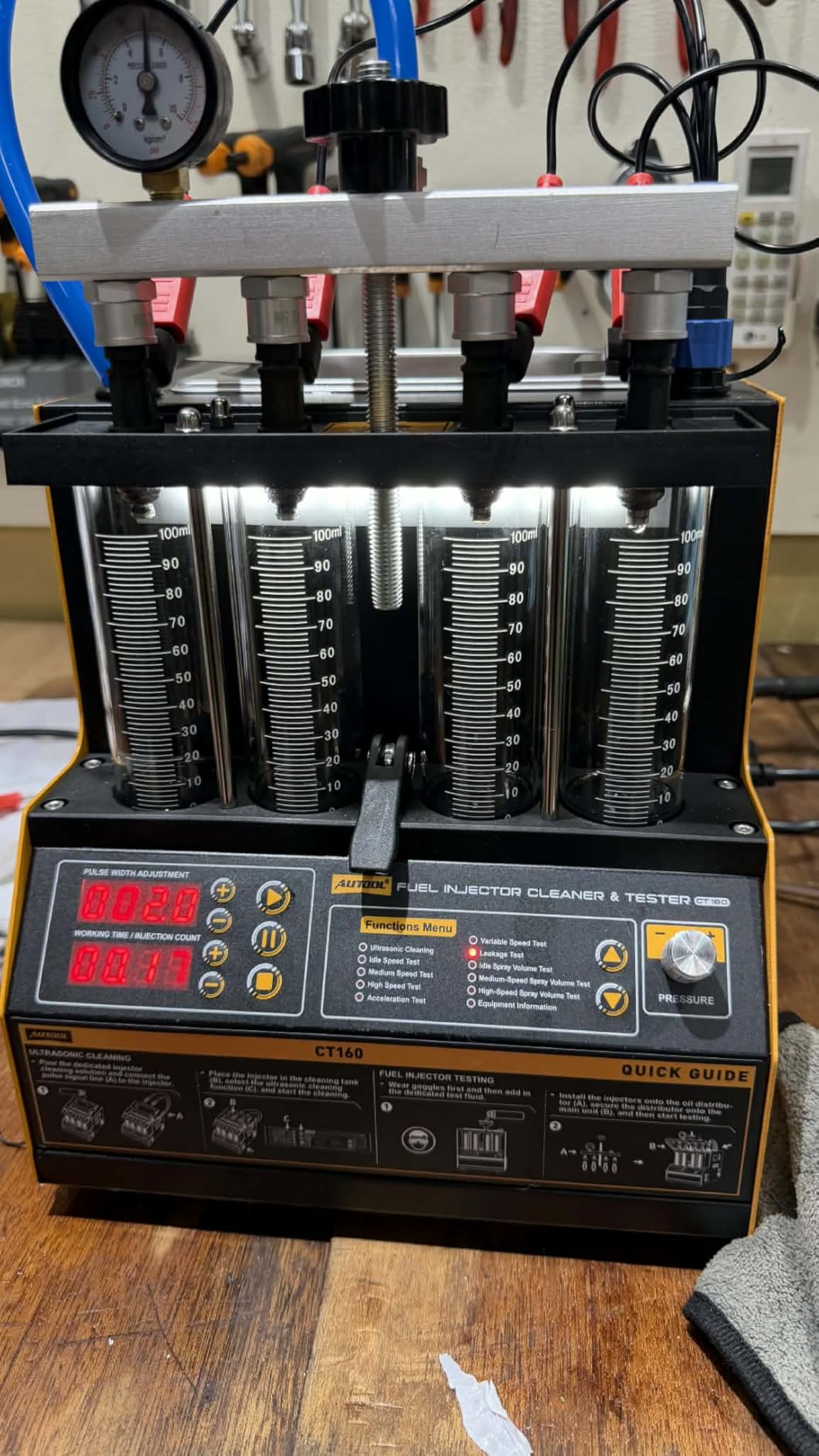 AUTOOL Ultrasonic Fuel Injector Cleaner Tester Support Petrol Motorcycle Automotive Fuel Cleaning customer photo 1