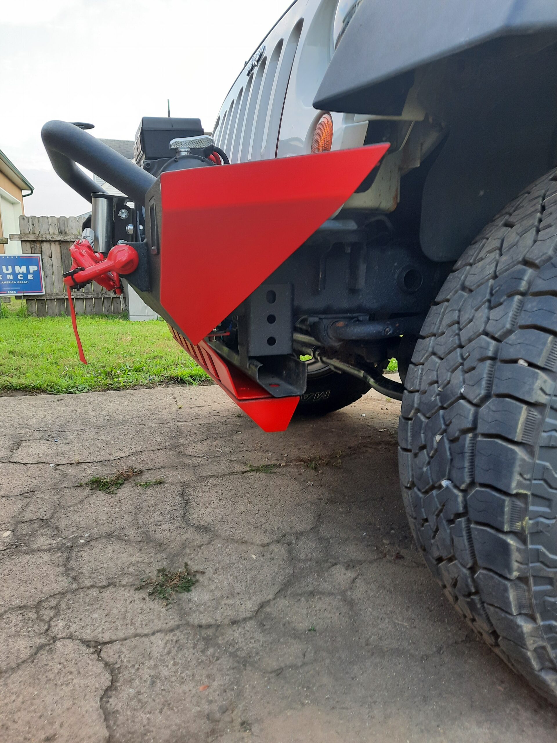 Hooke Road Wrangler JK Front Skid Plate Bumper Cover Textured Black Steel for Jeep Wrangler JK 2007-2018 customer photo 2