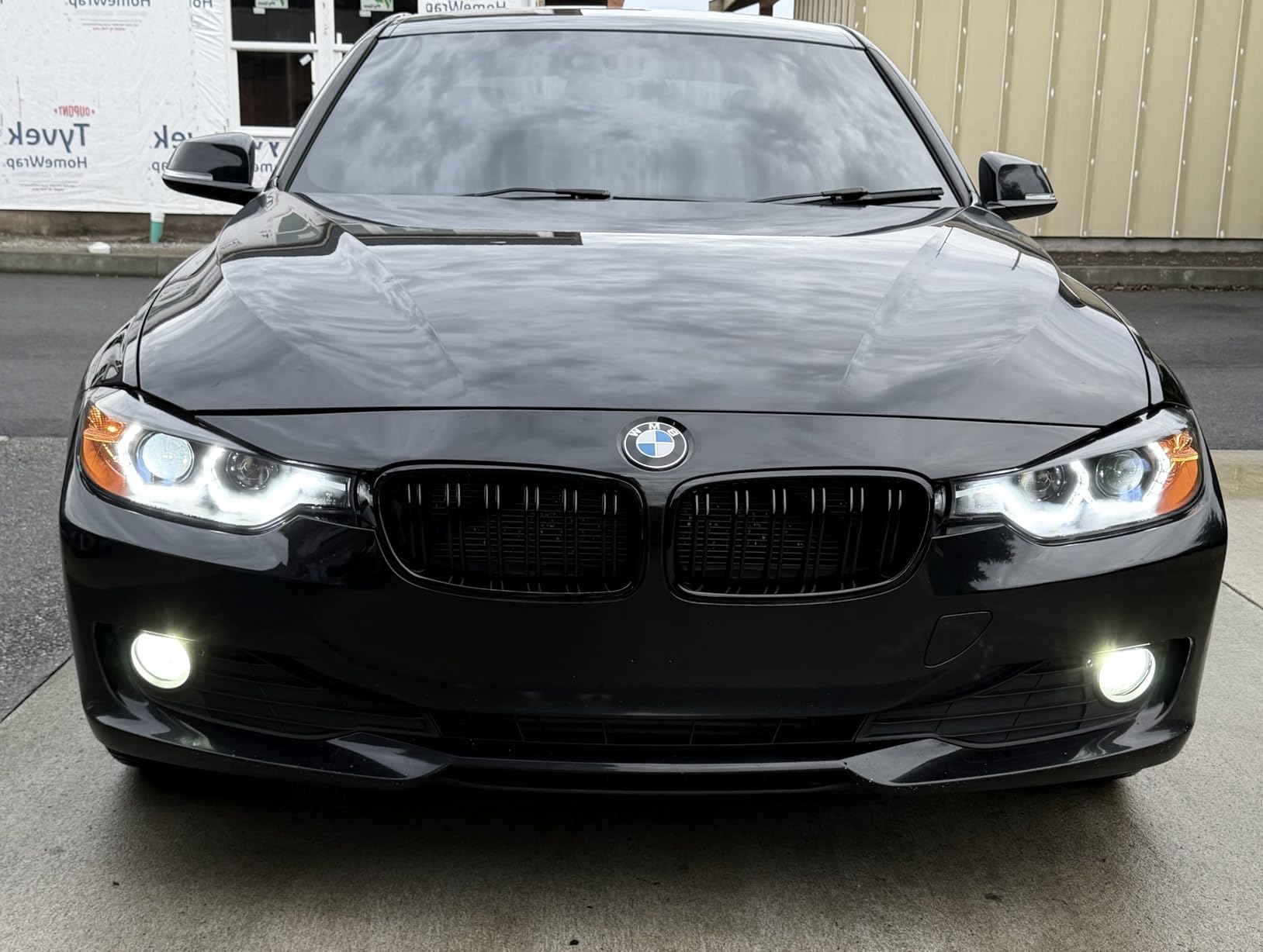 F30 Grill - Front Kidney Grille Black Grill for 2012-2018 BMW 3 Series F30 F31 320i 328i 328d 330e 330i 335i 340i (Gloss Black-Double Slats) customer photo 1