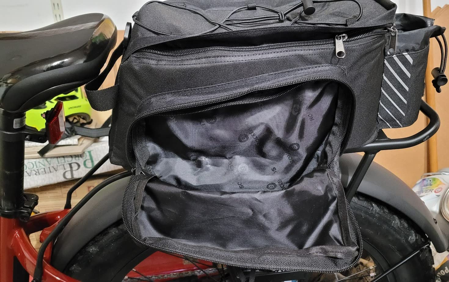 ROCKBROS Bike Rack Bag Bicycle Bag Trunk Rear Rack Bag Bike Panniers Bike Accessories Basket Storage Luggage Saddle Shoulder Bag 13L for E bike, Bicycle With Rain Cover Biking Accessories Gear customer photo 1