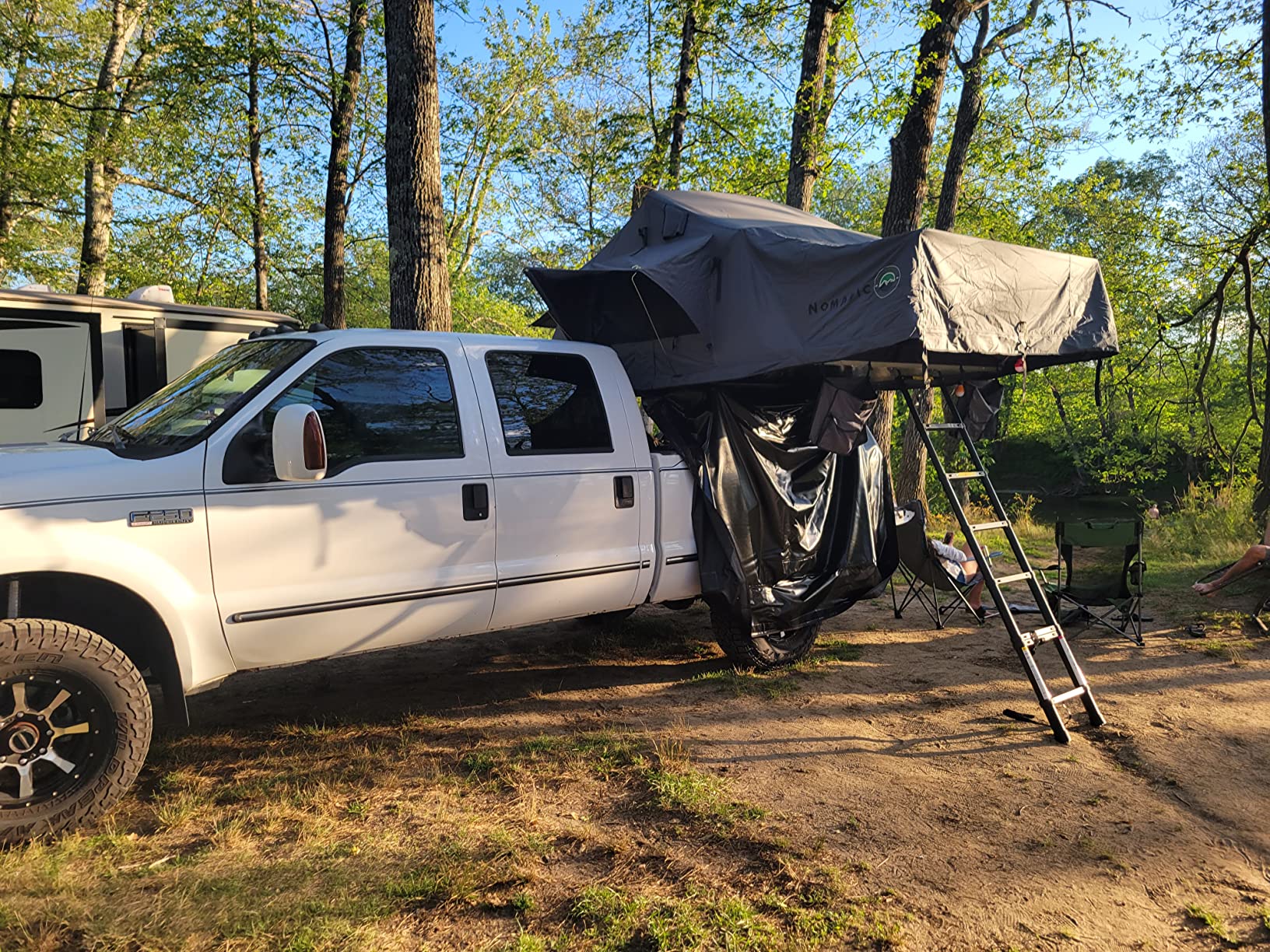Extended Soft Shell Rooftop Tent, 4-Person - Overland Vehicle Systems HD Nomadic 4 - Grey Body & Green Rainfly customer photo 2