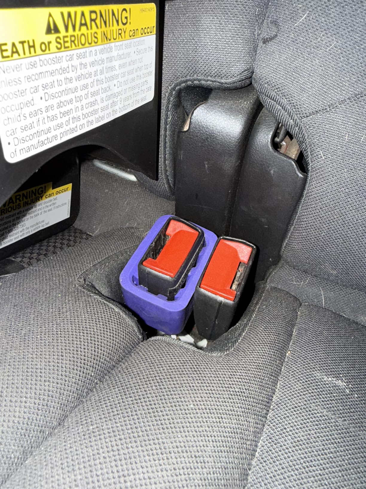 2-PACK NEW Silicone Seat Belt Buckle Booster (BPA Free) - Raises Rear Seat Belts For Easy Access - Stop Fishing for Buried Back Seat Belts - Makes Back Row Receptacle Stand Upright for Easier Buckling customer photo 1
