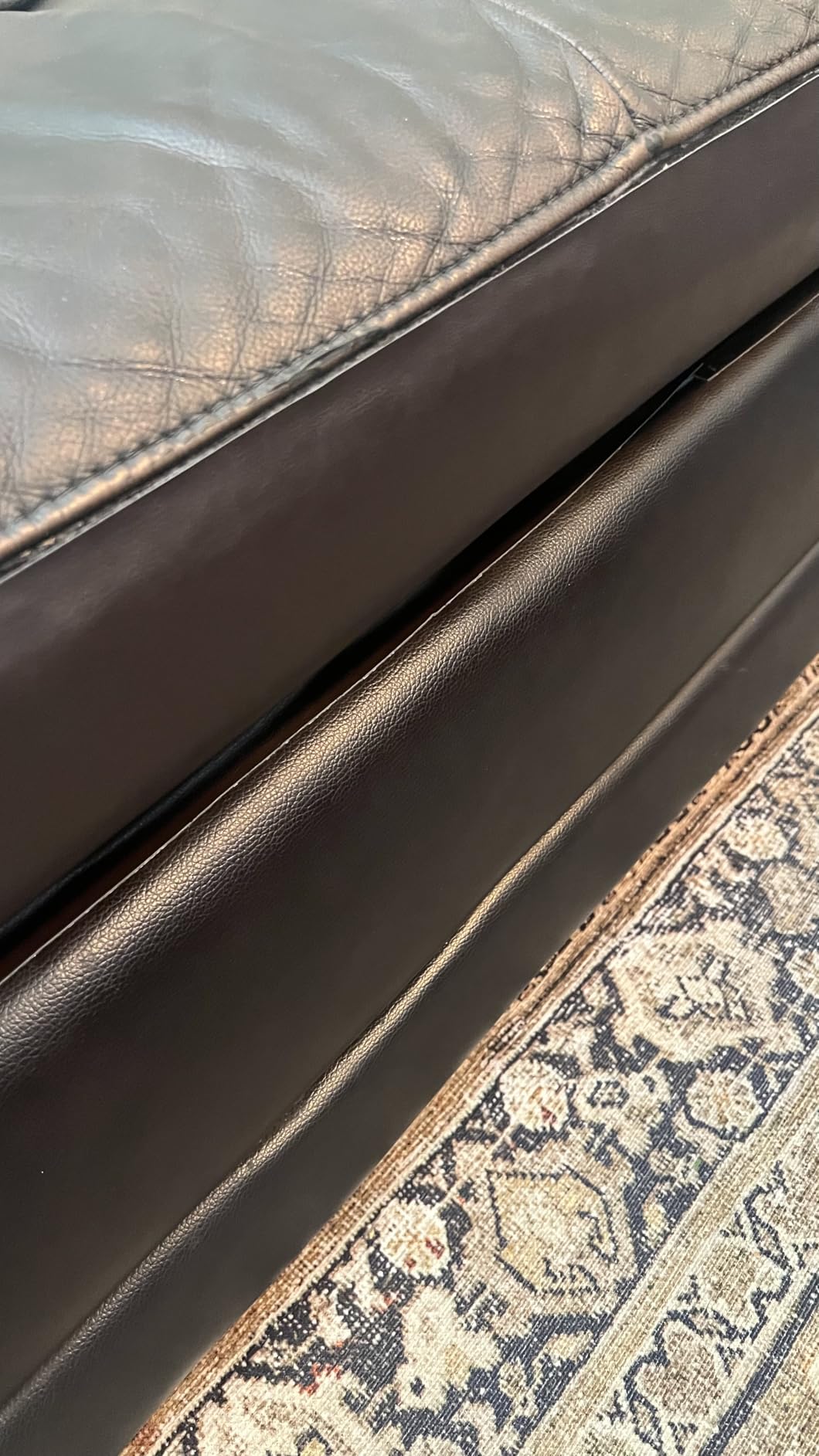 ONine Leather Repair Tape,Self Adhesive Leather Repair Patch,Leather Patches for Furniture,Sofa,Car Seats,Office Chair. Vinyl Repair Kit 3x60in (Black) customer photo 2