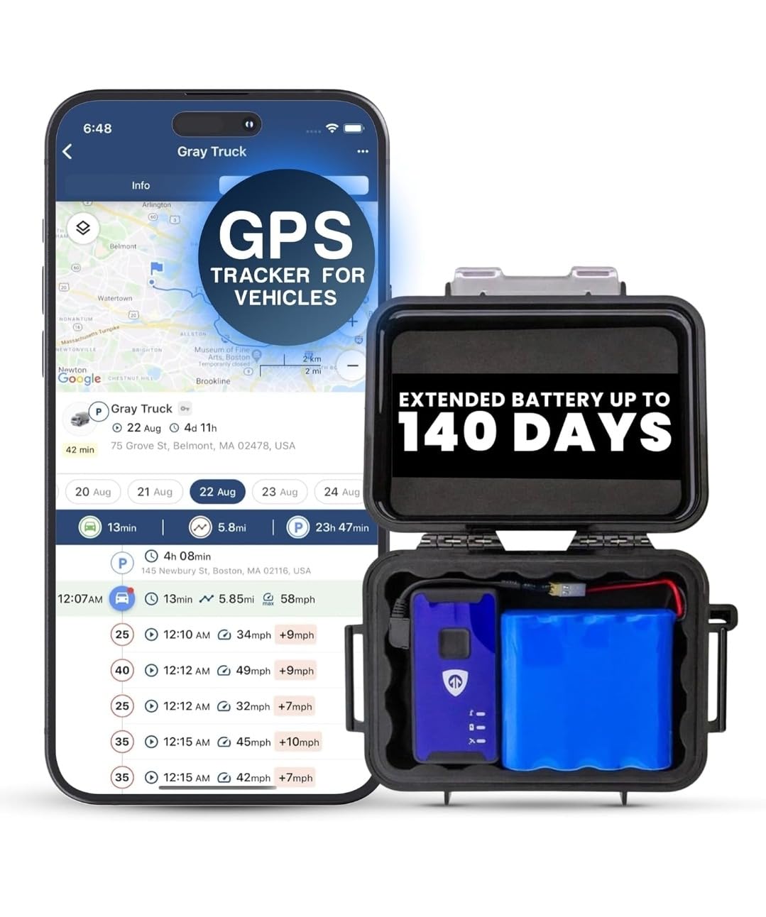 Brickhouse Security GPS Car Tracker - Hidden Tracker for Vehicles - Long Lasting Battery 140-Day LTE GPS Tracking Device for Vehicles with Magnetic Case & Extended Battery - Subscription Required customer photo 2