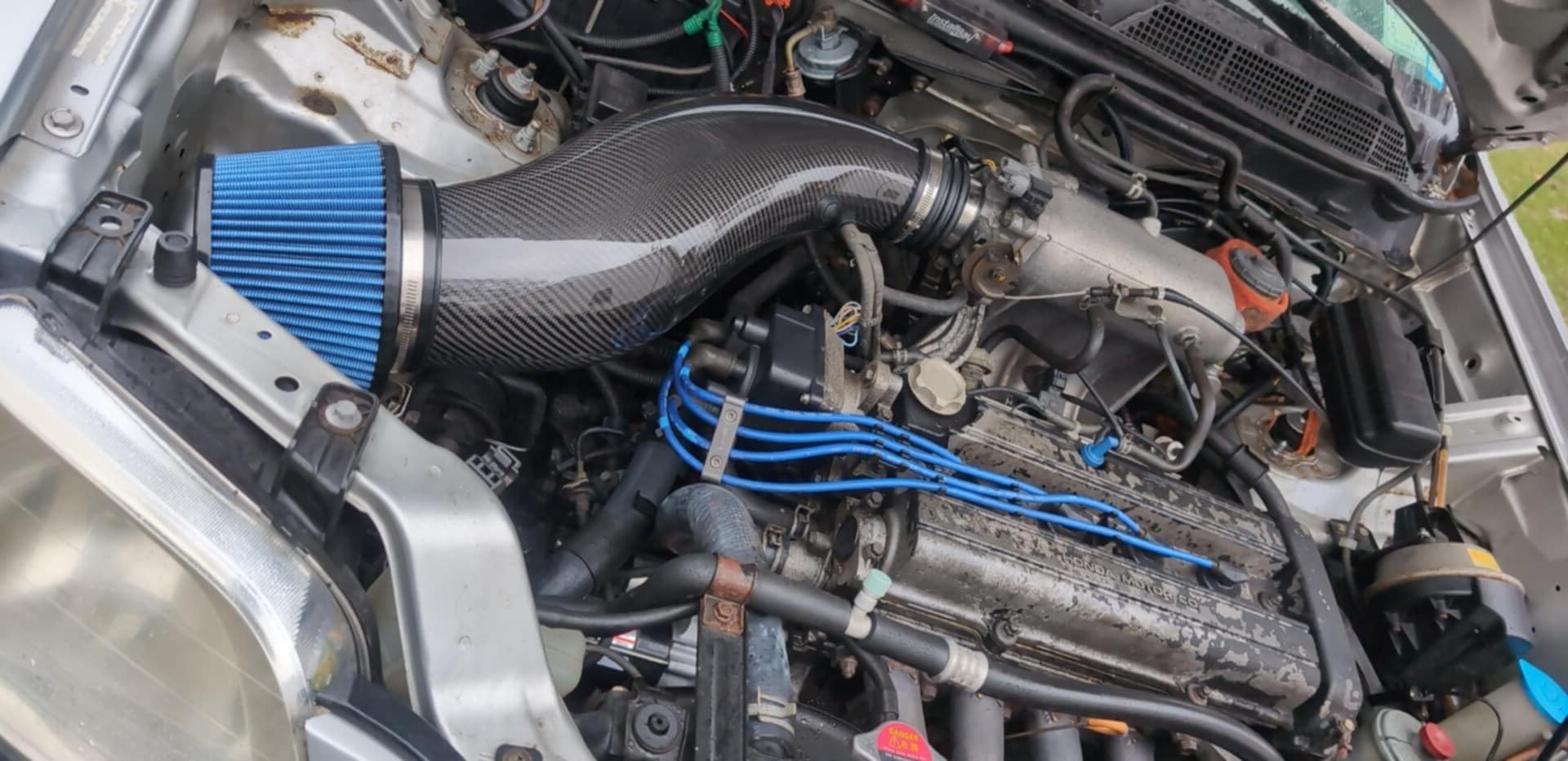 PTNHZ Carbon Fiber AIR Intake Pipe Compatible With Honda Civic 92-00 EK EG with AIR Filter customer photo 1