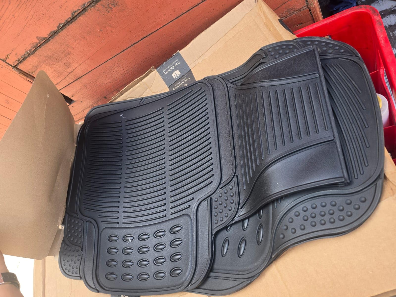ProLiner Car Floor Mats for Cars Trucks SUV, 3-Piece All-Weather Heavy Duty Rubber Liners with Universal Trimmable Fit, Durable Waterproof Vehicle Auto Floor Mats with Capture Ridges Black customer photo 1