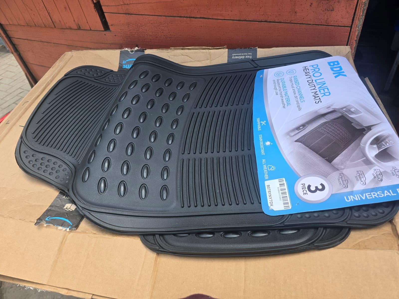 ProLiner Car Floor Mats for Cars Trucks SUV, 3-Piece All-Weather Heavy Duty Rubber Liners with Universal Trimmable Fit, Durable Waterproof Vehicle Auto Floor Mats with Capture Ridges Black customer photo 2