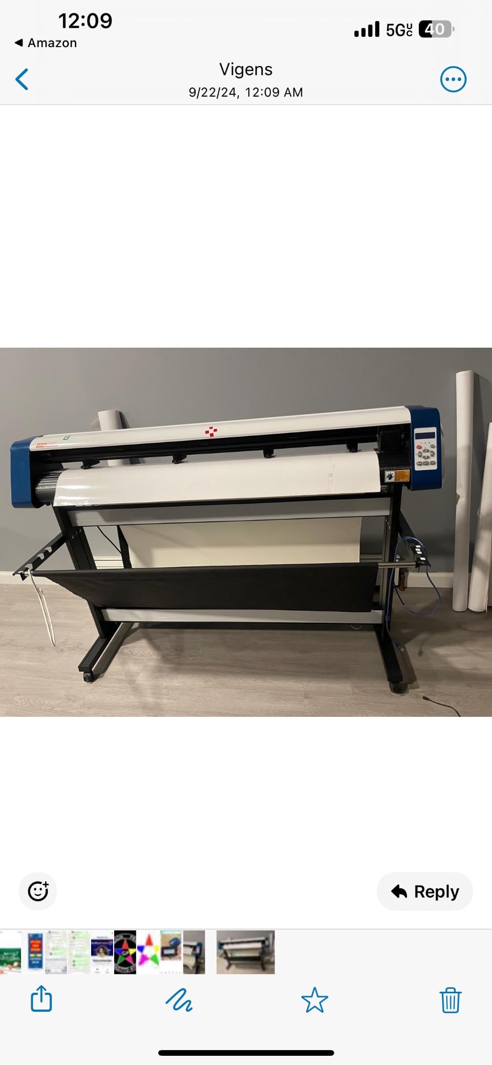 VEVOR Vinyl Cutter 53 Inch Vinyl Cutter Machine Semi-Automatic DIY Vinyl Printer Cutter Machine Manual Positioning Sign Cutting with Floor Stand Signmaster Software customer photo 1