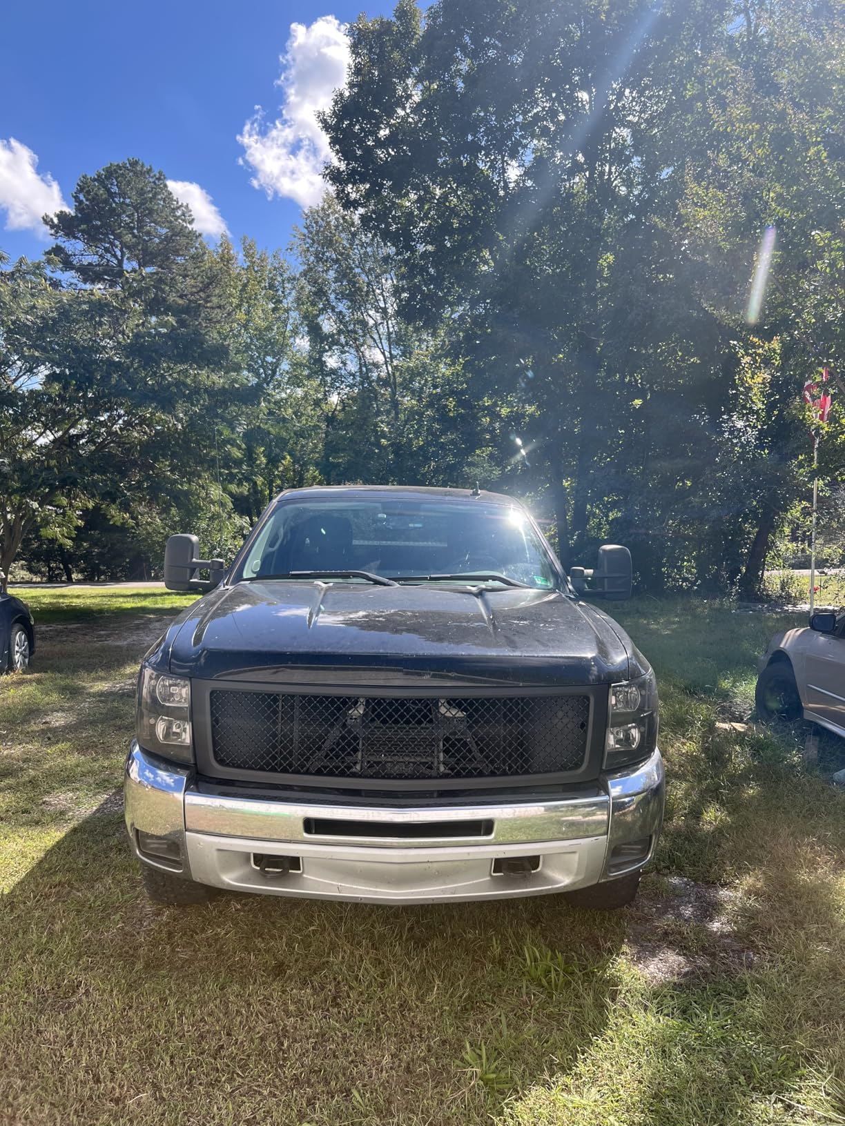 Auto Dynasty Front Upper Bumper Grille Grill Replacement Compatible with 2007-2013 Chevy Silverado 1500, ABS Plastic, Mesh Style, Matte Black customer photo 1