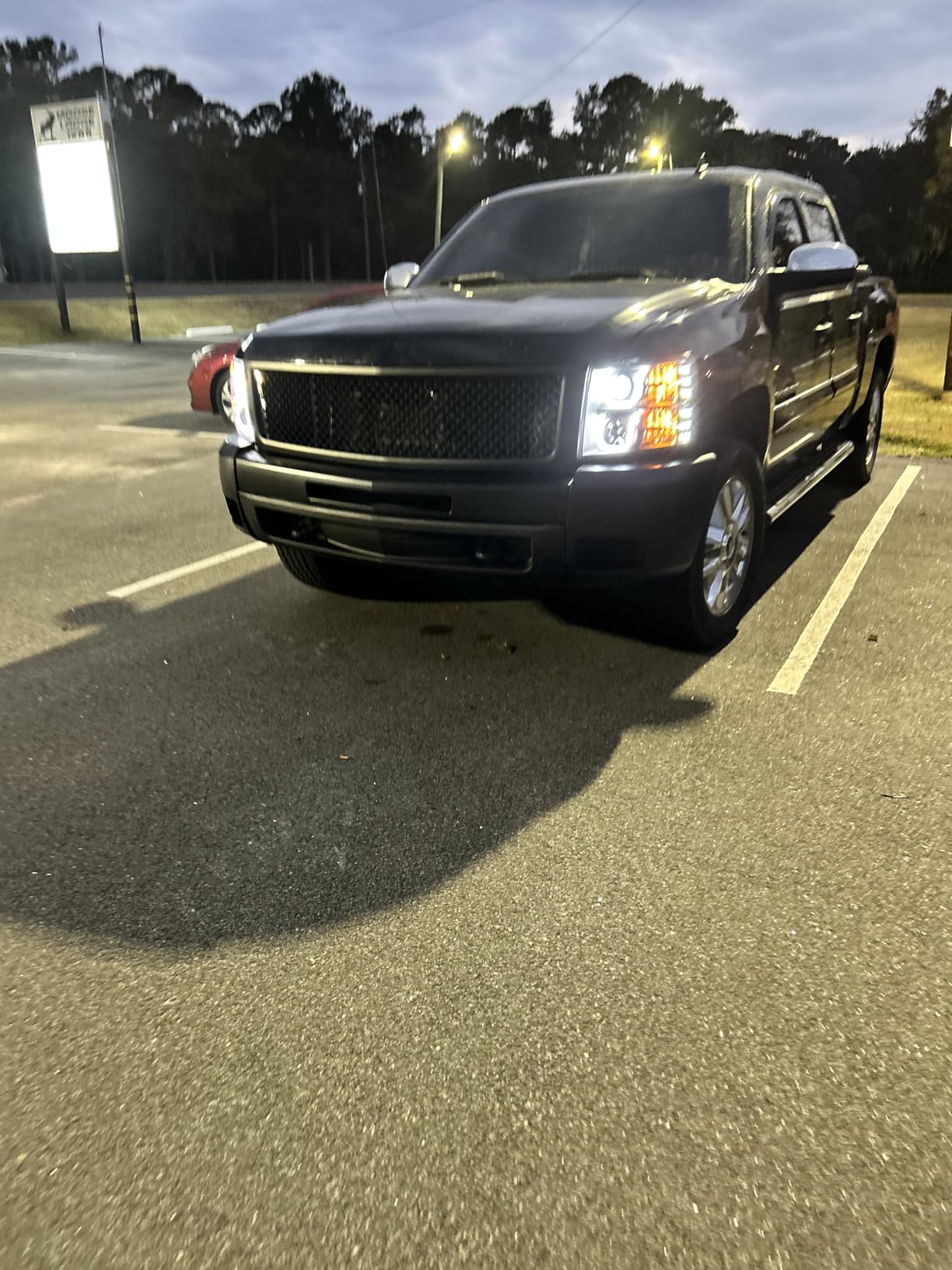 Auto Dynasty Front Upper Bumper Grille Grill Replacement Compatible with 2007-2013 Chevy Silverado 1500, ABS Plastic, Mesh Style, Matte Black customer photo 2