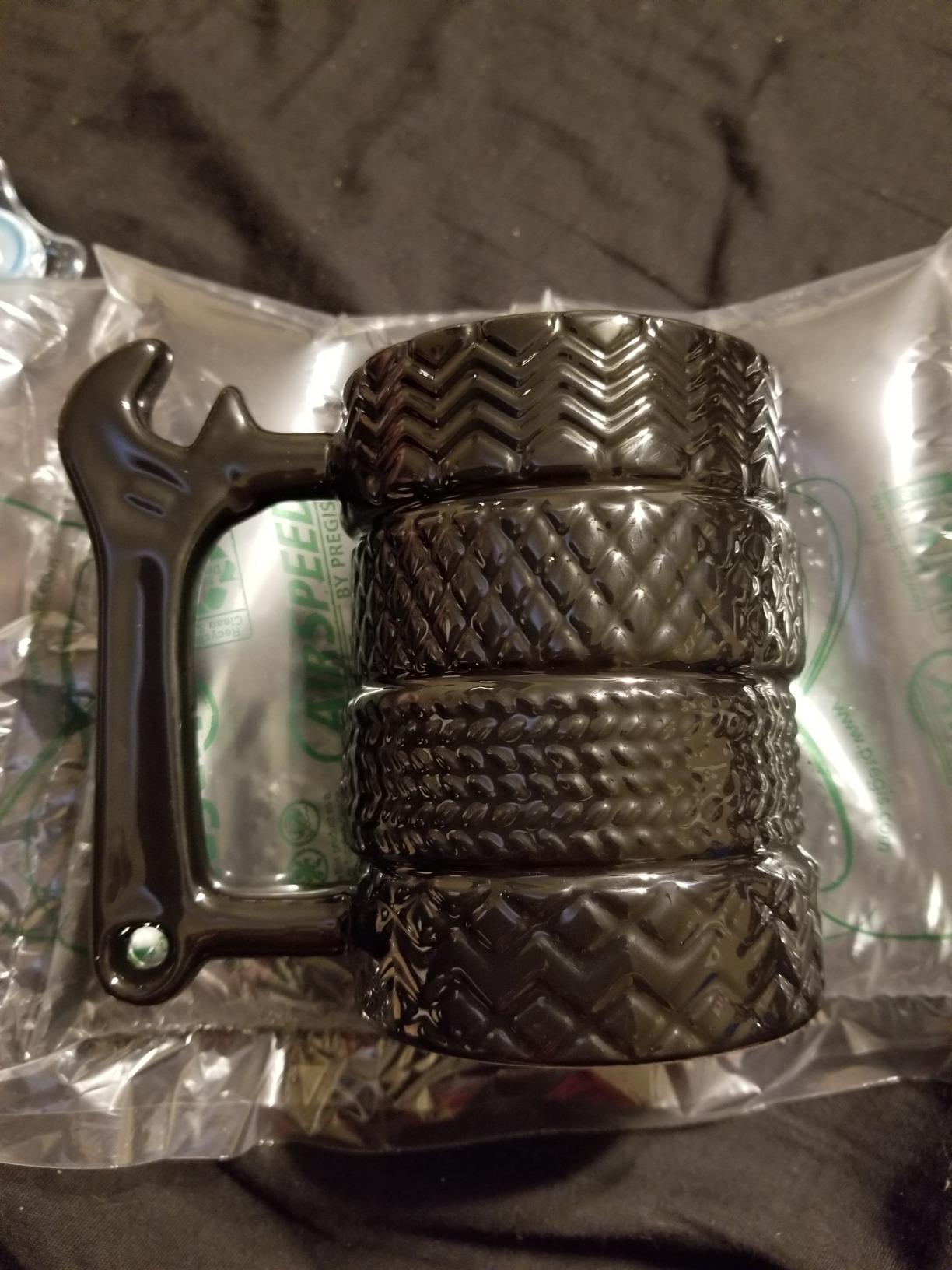 Tire Coffee Tea Mug Gift for Car Lovers Mechanics Car Enthusiasts Gifts for Man Birthday Gift customer photo 2