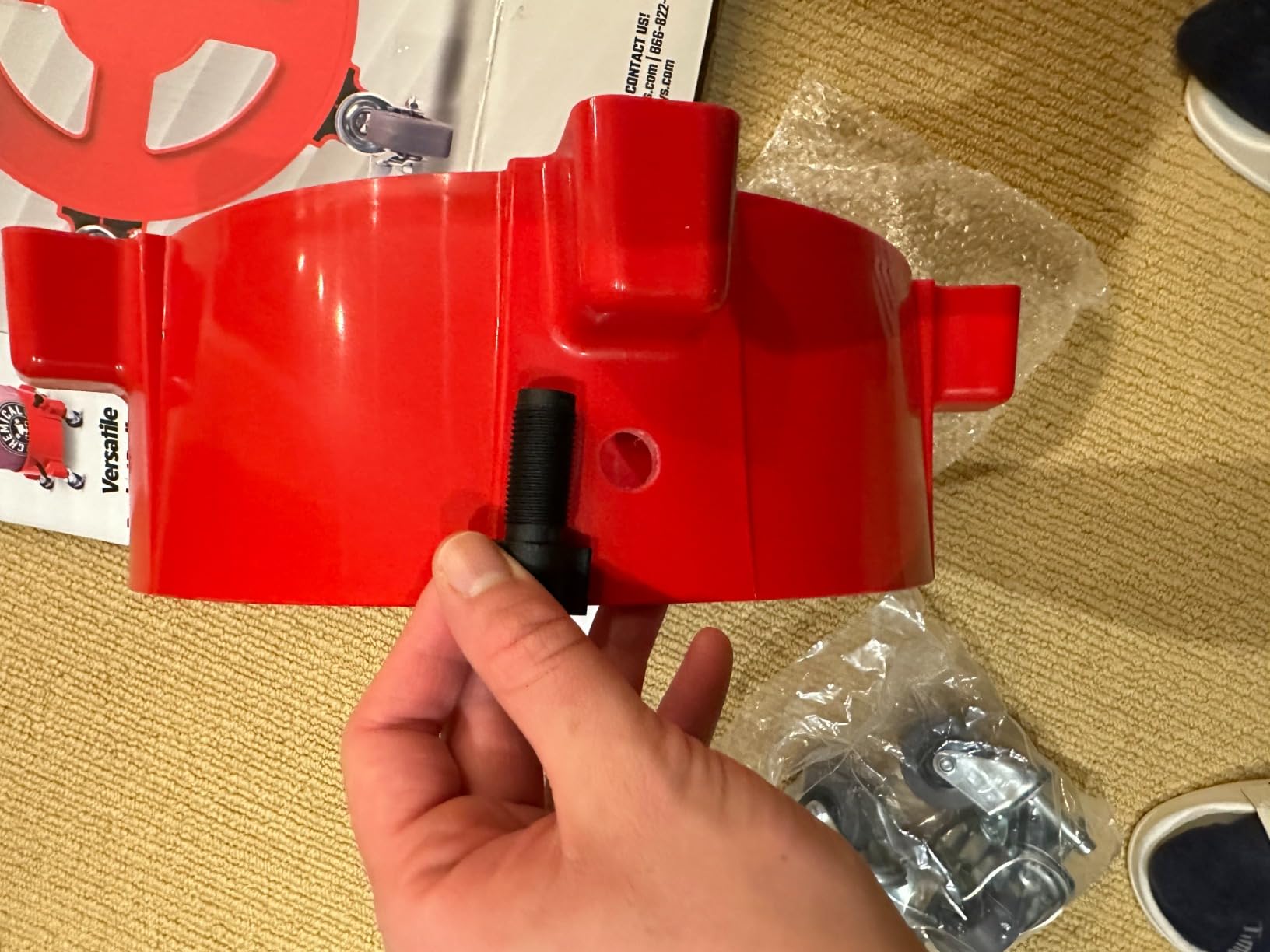 Chemical Guys Creeper Rolling Bucket Dolly - Heavy Duty Mobile Dolly Cart for Car Wash, Detailing, and Garage Use, 5 Caster Wheels with 360° Rotation, Fits Standard 3.5 to 7.5 Gallon Buckets customer photo 2