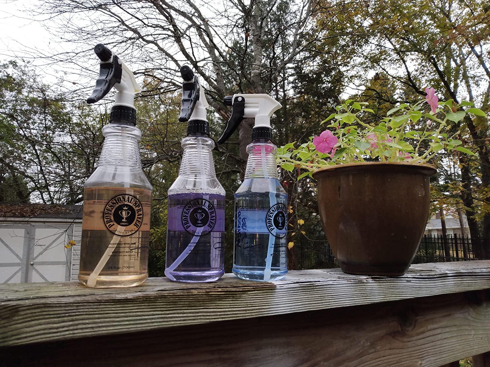 Plastic Spray Bottle (24oz 3 Pack) for Cleaning Solutions, Car Detailing Care, Planting, Pet, Clear Finish, Heavy Duty Empty Spraying Bottles Mist Water Sprayer with Measurements & Adjustable Nozzle customer photo 2