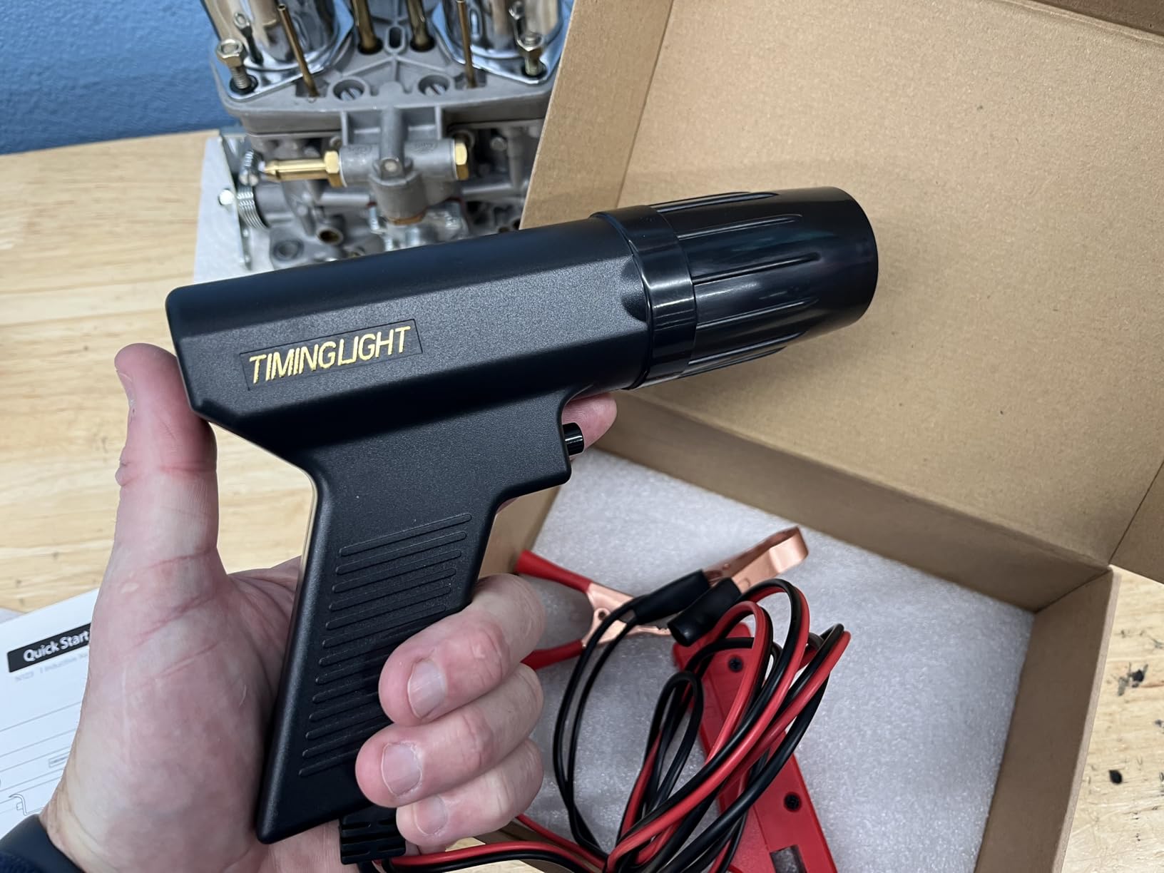 Automotive Timing Light 12V, Inductive Ignition Timing Light Gun for 2&4 Stroke Petrol Engine for Old Classical Car Motorcycle customer photo 2