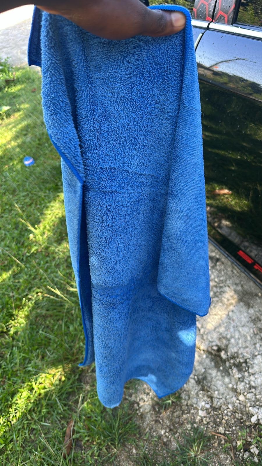 AIDEA Microfiber Towels for Cars-2PK, Large Professional Car Drying Towel, Scratch-Free & Absorbent Drying Towel for Cars, SUVs, RVs, Trucks, and Boats, 24inx 31in, Blue customer photo 1