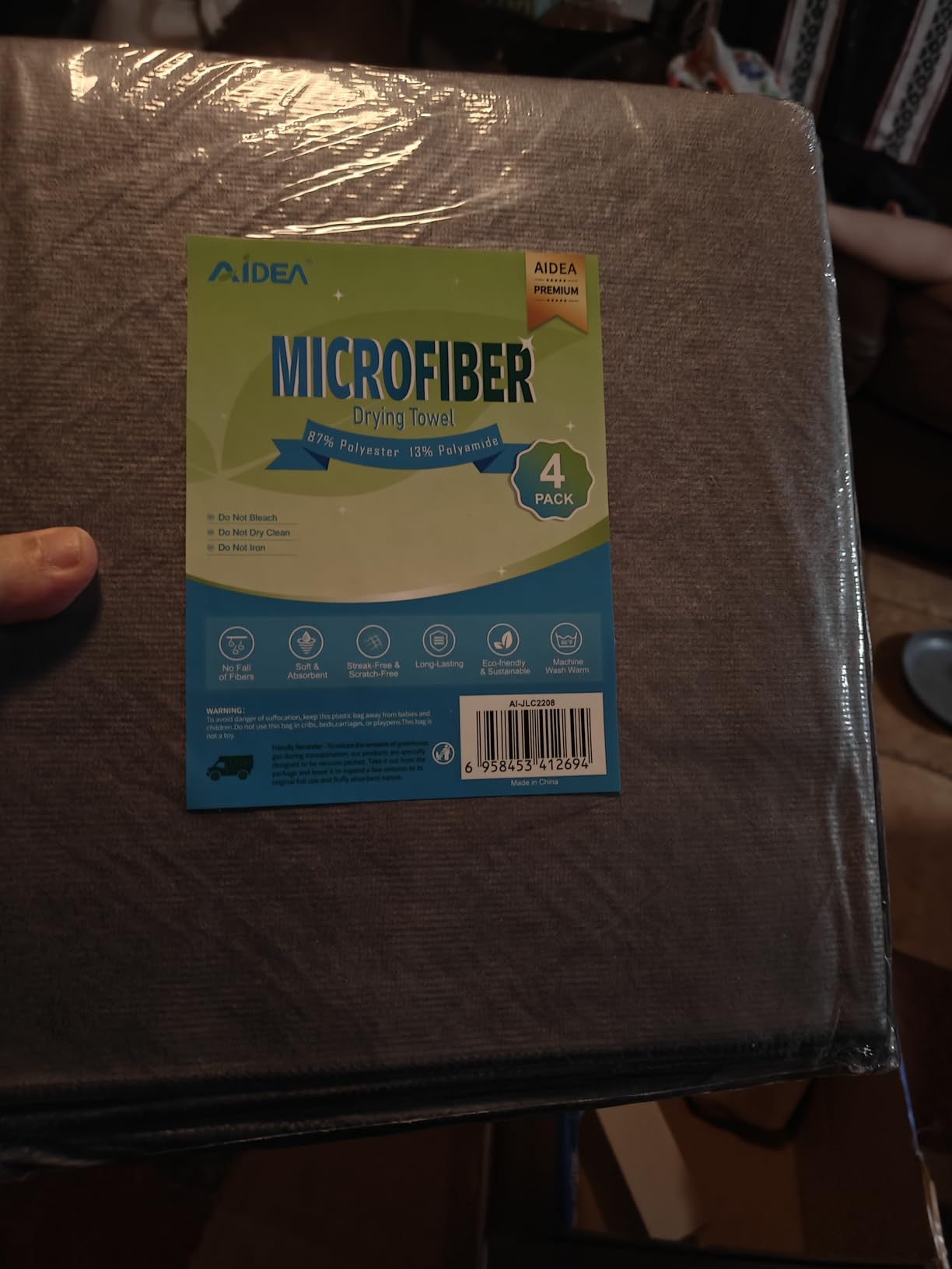 AIDEA Microfiber Towels for Cars-2PK, Large Professional Car Drying Towel, Scratch-Free & Absorbent Drying Towel for Cars, SUVs, RVs, Trucks, and Boats, 24inx 31in, Blue customer photo 2